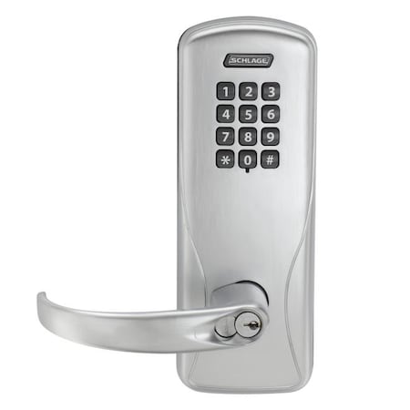 Schlage Electronics Standalone Keypad Programmable Electronic Lock Cylindrical Classroom / Storeroom Keypad Sparta Lever CO100CY70KPSPA626